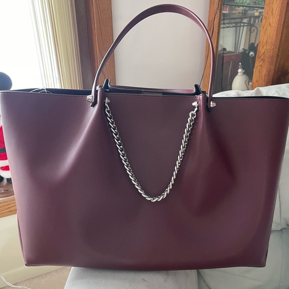 SALE🍁NEW Michael Kors Zena Extra Large Tote/Merlot HOT COLOR🍁 - Picture 2 of 10